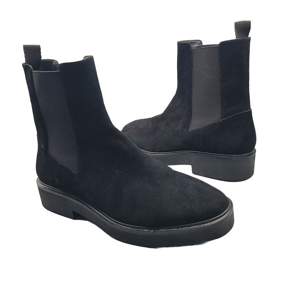 Stuart Weitzman Ankle Boots Women Henley Chelsea Bootie black Suede Size 8 new